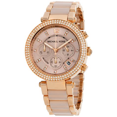 women michael kors rose gold watch|Michael Kors women's parker watch.